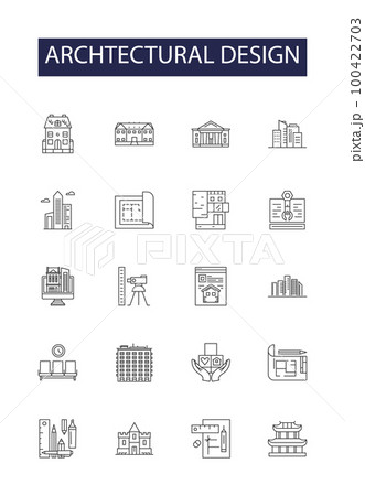 Archtectural design line vector icons and signs. architecture, building, modern, illustration, decoration, art, travel,background outline vector illustration set Archtectural design line vector icons and signs. architecture, building, modern, illustration, decoration, art, travel,background outline vector illustration set 100422703
