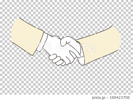 握手的商人-單色 100423700