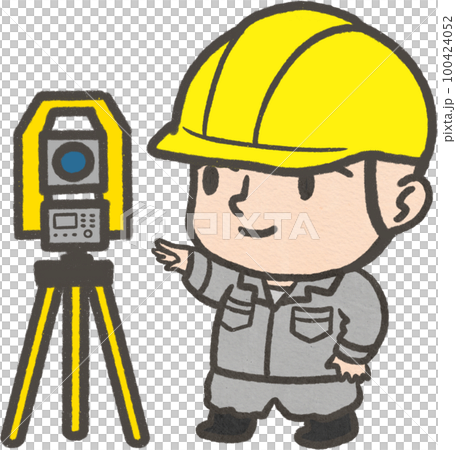 使用測量儀器的人的插圖 100424052