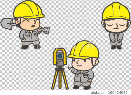 施工現場插圖集/矢量化插圖 施工現場插圖集/矢量化插圖 100424053