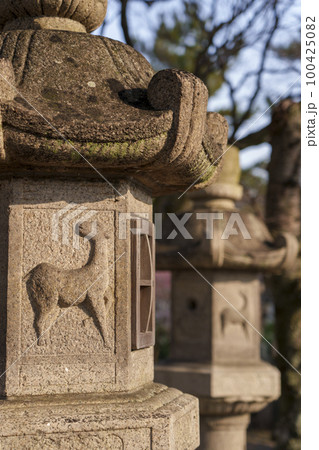 道明寺天満宮　参道　石灯籠 100425082