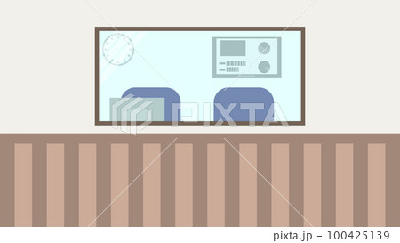 ラジオブースの背景のイラスト 100425139