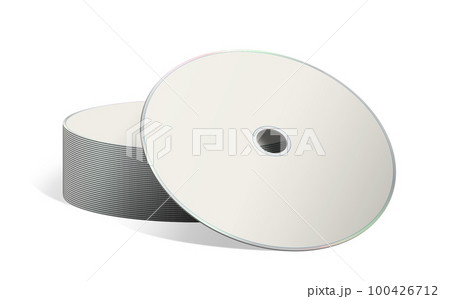 CD or DVD blank template white for presentation layouts and design. 3D rendering. CD or DVD blank template white for presentation layouts and design. 3D rendering. 100426712