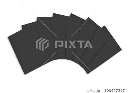 Black magazine blank template for presentation layouts and design. 100427547