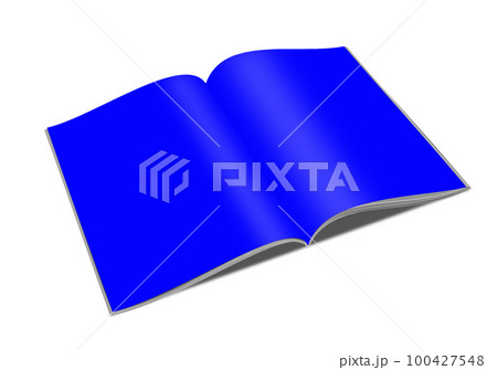 Blue magazine blank template for presentation layouts and design. 100427548
