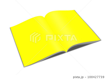 Yellow magazine blank template for presentation layouts and design. 100427739