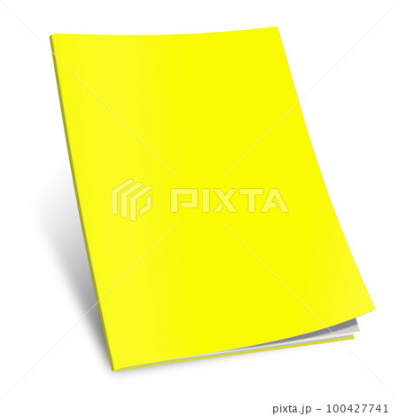 Yellow magazine blank template for presentation layouts and design. 100427741