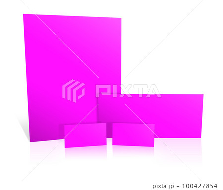 Magenta promotional paper blank template for