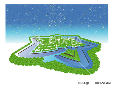 函館の人気スポット　五稜郭公園 100428368