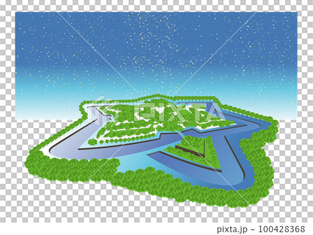 函館の人気スポット　五稜郭公園 100428368