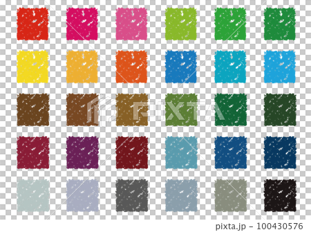 クレヨン 正方形 ミニフレーム アイコン セット【ビビッドカラー】 クレヨン 正方形 ミニフレーム アイコン セット【ビビッドカラー】 100430576