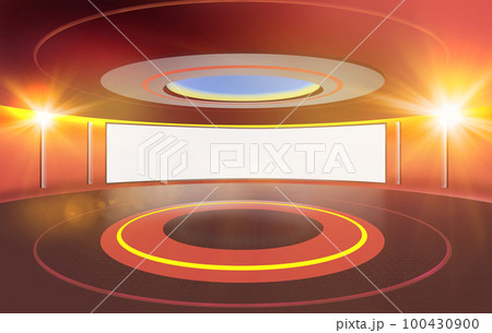 Graphical studio space background with big screen and center stage concept series Graphical studio space background with big screen and center stage concept series 100430900