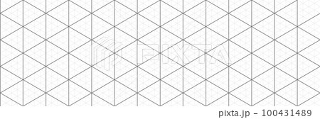 Black isometric grid graph paper background. Seamless pattern guide background. Desigh for engineering or mechanical layout drawing. Vector illustration 100431489