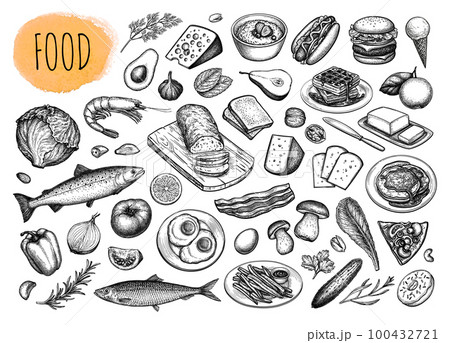 Food big set. Food big set. 100432721