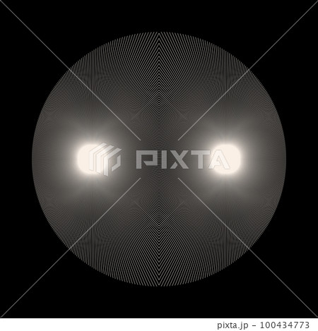 Abstract background with lines in two centre like one circle. Art lines optical illusion. 100434773