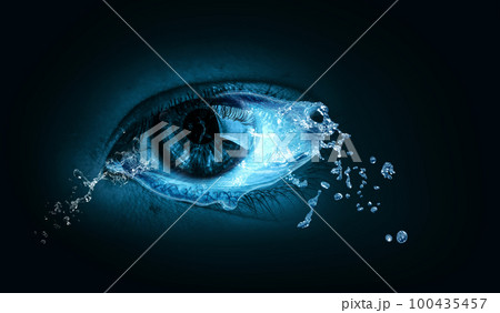 Macro image of human eye Macro image of human eye 100435457