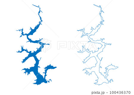 Lake Fort Gibson Reservoir (United States of America, North America, us, usa, Oklahoma) map vector illustration, scribble sketch Fort Gibson Dam map Lake Fort Gibson Reservoir (United States of America, North America, us, usa, Oklahoma) map vector illustration, scribble sketch Fort Gibson Dam map 100436370