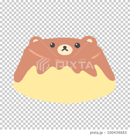 Hand-drawn Cute Pudding Bear in doodle style Hand-drawn Cute Pudding Bear in doodle style 100439883