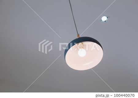 Lamp hanging in front of a coffee shop for decoration Lamp hanging in front of a coffee shop for decoration 100440070