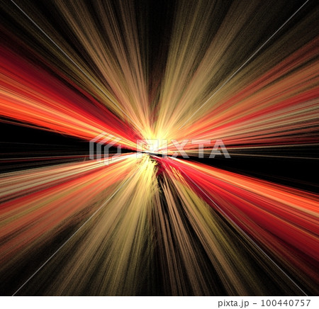 Fractal Illustration of Combustion on Black Background 100440757