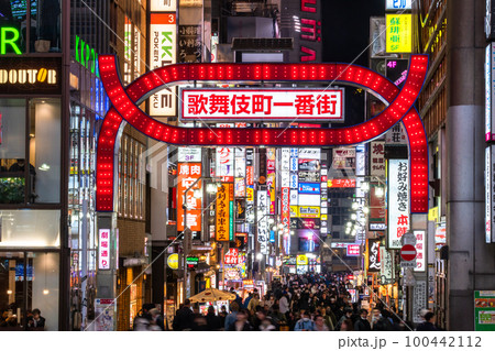 《東京都》新宿歌舞伎町・歓楽街《ハイアングル》 《東京都》新宿歌舞伎町・歓楽街《ハイアングル》 100442112