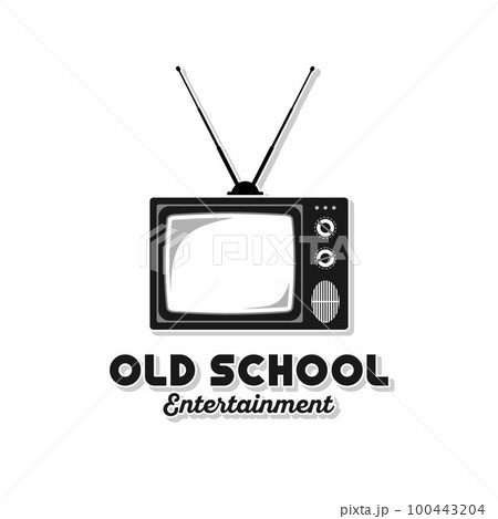 Vintage Retro Analog Television Illustration Vector Design Vintage Retro Analog Television Illustration Vector Design 100443204