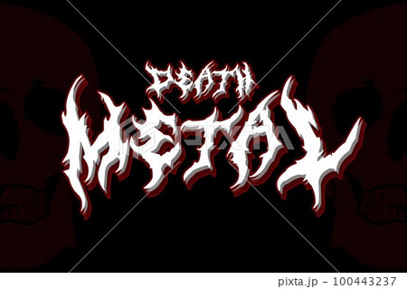 Death Metal typography, scary, horror, vector element Death Metal typography, scary, horror, vector element 100443237