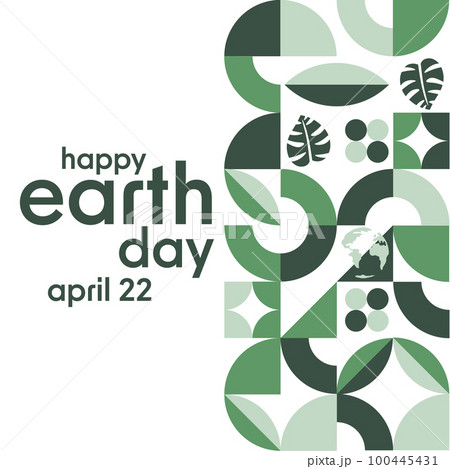 Happy Earth Day. April 22. Holiday concept. Template for background, banner, card, poster with text Happy Earth Day. April 22. Holiday concept. Template for background, banner, card, poster with text 100445431