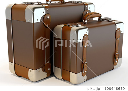 suitcases in airport. Illustration AI Generative 100448650