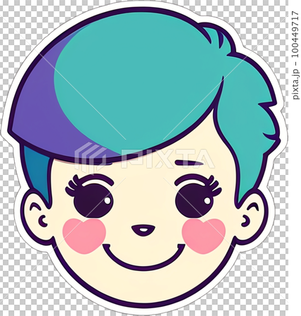 Sticker with a boy head Sticker with a boy head 100449717