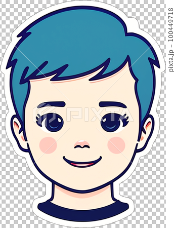Sticker with a boy head 100449718