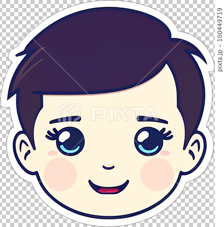 Sticker with a boy head Sticker with a boy head 100449719