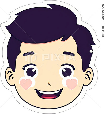 Sticker with a boy head Sticker with a boy head 100449720