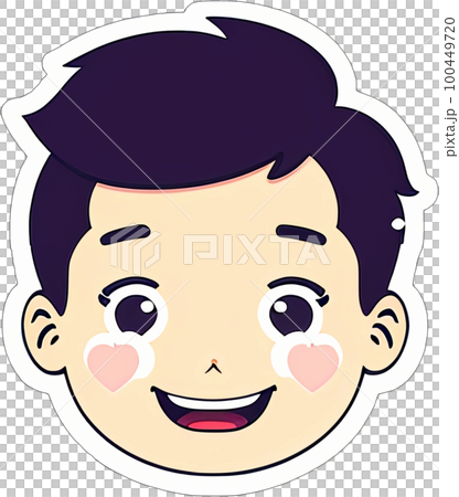 Sticker with a boy head 100449720