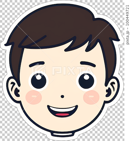 Sticker with a boy head Sticker with a boy head 100449721