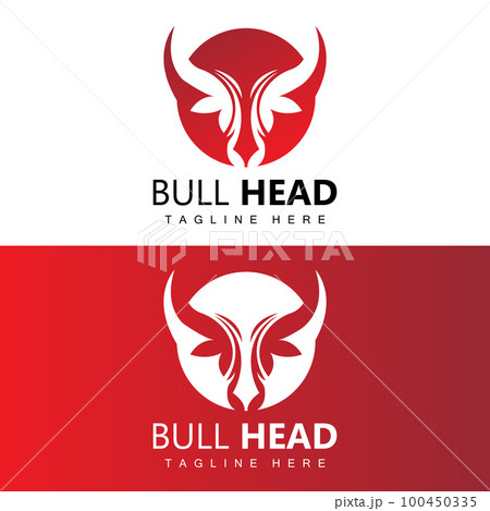 Bull Head Logo, Farm Animal Vector, Livestock Illustration, Company Brand Icon Bull Head Logo, Farm Animal Vector, Livestock Illustration, Company Brand Icon 100450335