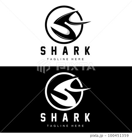 Shark Logo, Wild Fish Vector Illustration, Ocean Predator, Product Brand Design Icon Shark Logo, Wild Fish Vector Illustration, Ocean Predator, Product Brand Design Icon 100451359