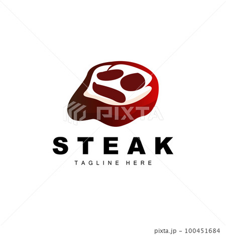 Beef Logo, Meat Steak Vector, Grill Cuisine Design, Steak Restaurant Brand Template Icon Beef Logo, Meat Steak Vector, Grill Cuisine Design, Steak Restaurant Brand Template Icon 100451684