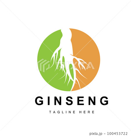 Ginseng Logo, Herbal Plant Vector, Natural Herbal Medicine, Ginseng Herbal Drink Icon Ginseng Logo, Herbal Plant Vector, Natural Herbal Medicine, Ginseng Herbal Drink Icon 100453722