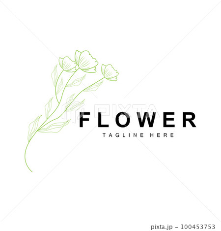 Floral Logo, Leaves And Flowers Botanical Garden Vector, Floral Design Of Life 100453753