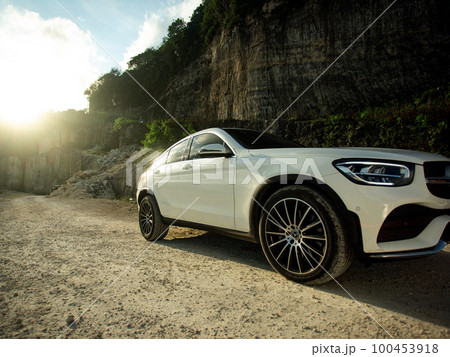 Mercedes on a beautiful road 100453918