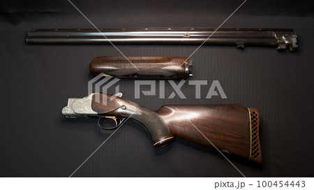 猟銃上下二連銃分解 100454443