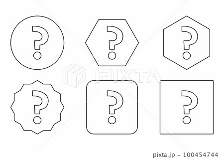 Question mark, FAQ sign, Help symbol, vector mark symbols. Black outline design. Question mark Icon Set. 100454744