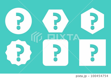 Question mark, FAQ sign, Help symbol, vector mark symbols light blue style. Question mark Icon Set. 100454754