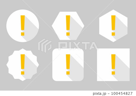 Exclamation mark, Attention sign, Caution icon, Hazard warning symbol, vector mark symbols Yellow style. Exclamation mark Icon Set. 100454827