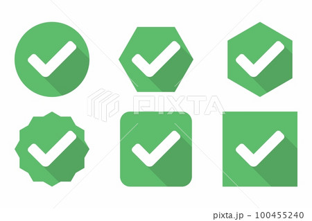 Check marks Icon Set, Tick marks, Accepted, Approved, Yes, Correct, Ok, Right Choices, Task Completion, Voting. - vector mark symbols in green. Check marks Icon Set, Tick marks, Accepted, Approved, Yes, Correct, Ok, Right Choices, Task Completion, Voting. - vector mark symbols in green. 100455240