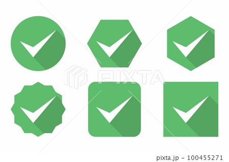 Check marks Icon Set, Tick marks, Accepted, Approved, Yes, Correct, Ok, Right Choices, Task Completion, Voting. - vector mark symbols in green. Check marks Icon Set, Tick marks, Accepted, Approved, Yes, Correct, Ok, Right Choices, Task Completion, Voting. - vector mark symbols in green. 100455271