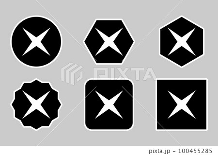Wrong marks Icon Set, Cross marks, Rejected, Disapproved, No, False, Not Ok, Wrong Choices, Task Completion, Voting. - vector mark symbols. White outline design. 100455285