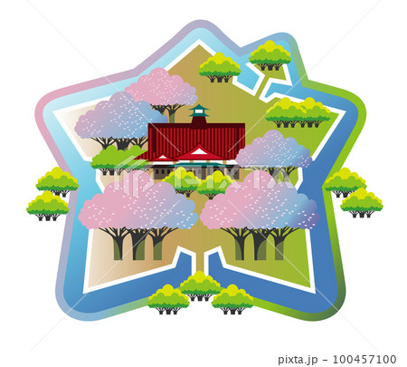 函館の人気スポット 五稜郭公園 函館の人気スポット 五稜郭公園 100457100