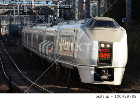 新宿行の特急スワローあかぎ号(651系電車) 新宿行の特急スワローあかぎ号(651系電車) 100459788